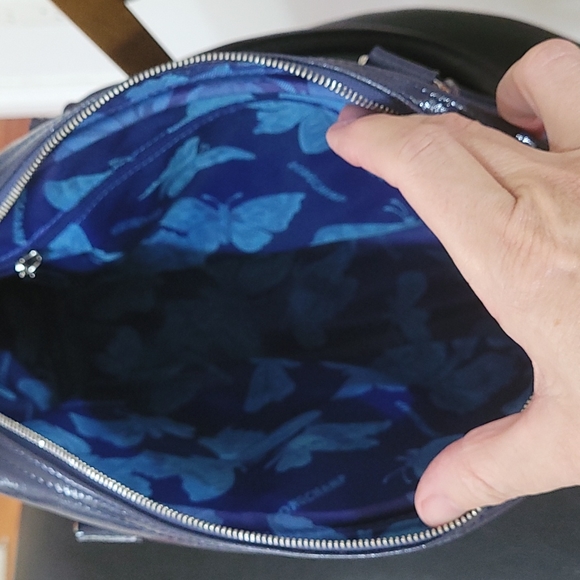 Longchamp blue patent leather tote shoulder bag( authentic) - Picture 5 of 9